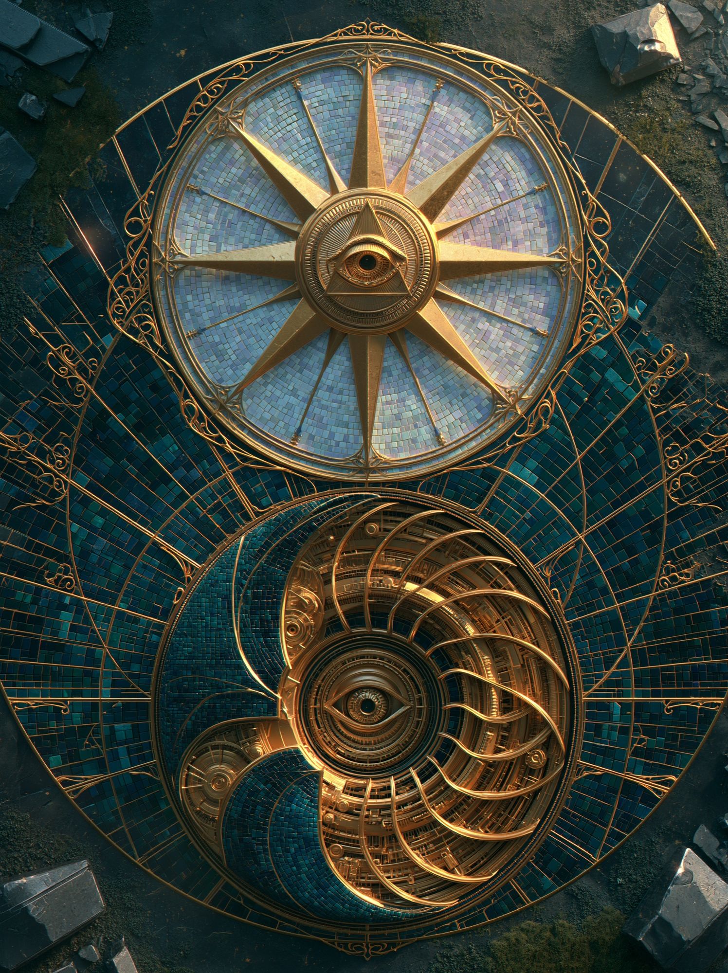 Celestial Eye Compass Poster. poster detail