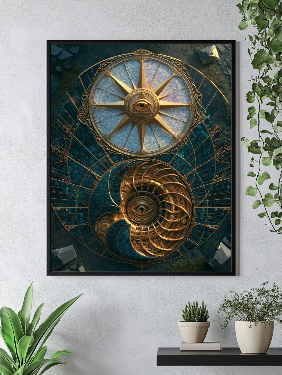 Celestial Eye Compass Poster. — room view 4