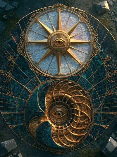 Celestial Eye Compass Poster. poster