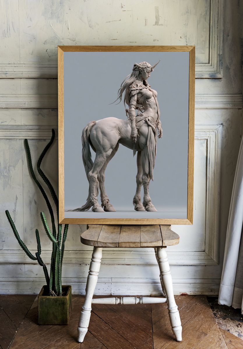 Centaur Sculpture Fine-Art Poster. room preview