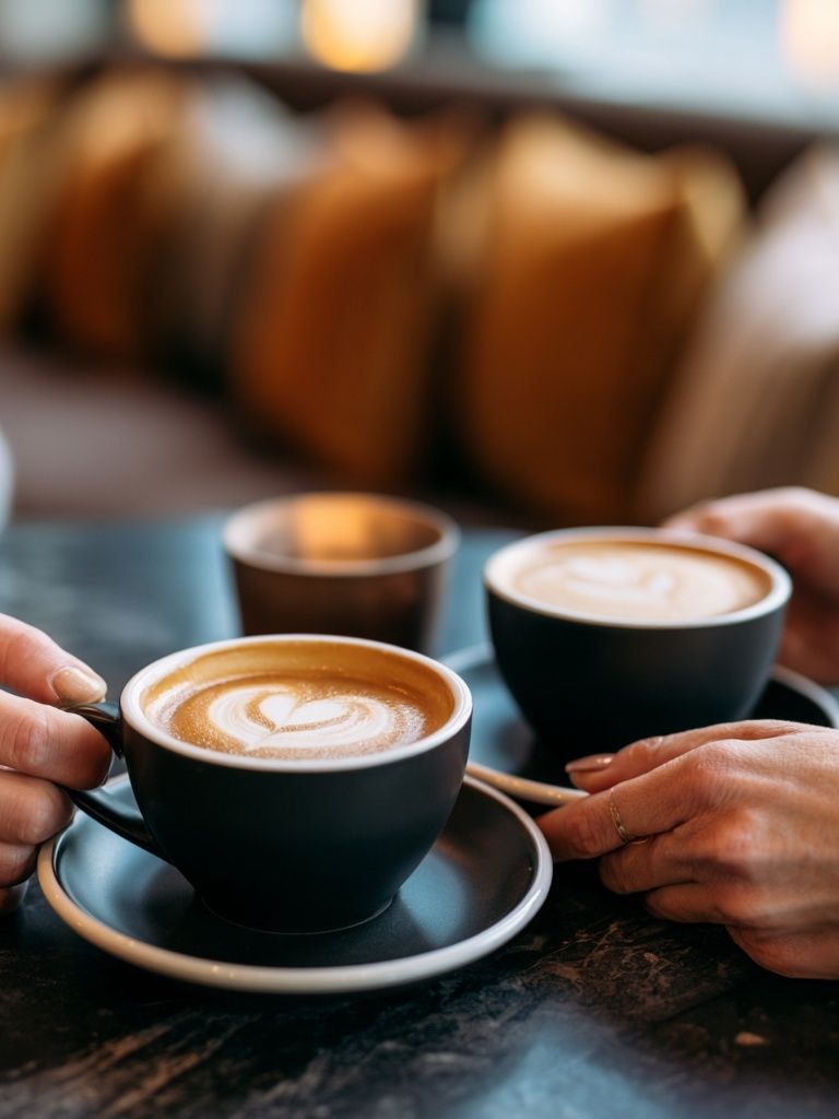 Coffee Latte Art Photography Poster. poster detail