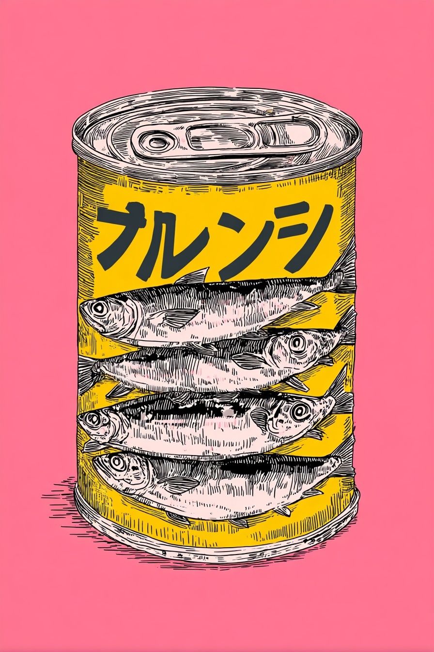 Canned Fish Pop-Art Poster. poster detail