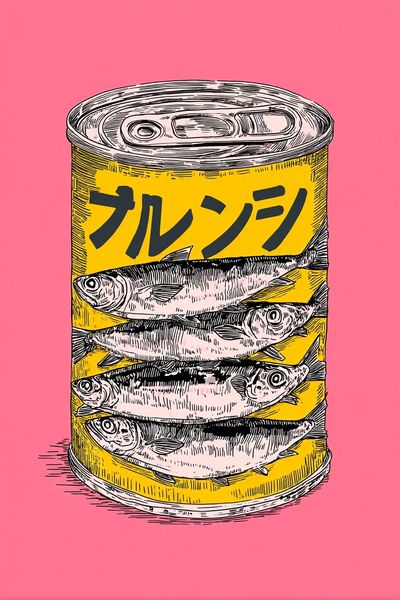 Canned Fish Pop-Art Poster.