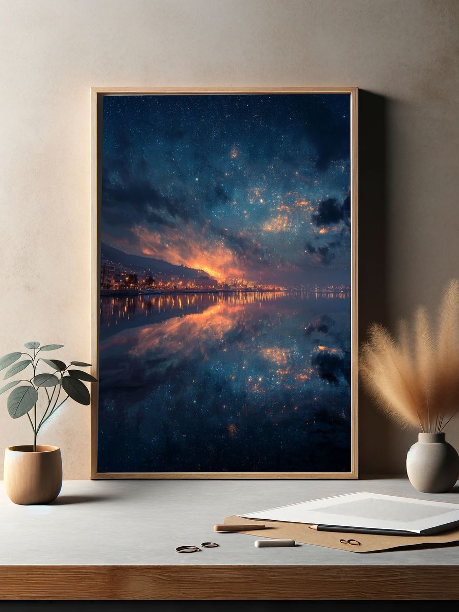 Cosmic Reflection — Nature Print. — room view 2
