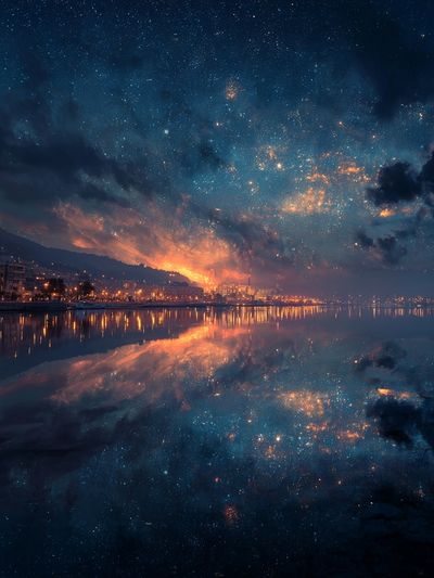 Cosmic Reflection — Nature Print