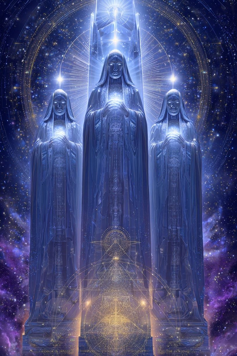 Celestial Guardians — Digital Art Print. poster detail