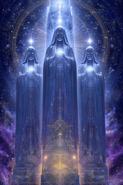 Celestial Guardians — Digital Art Print. poster print