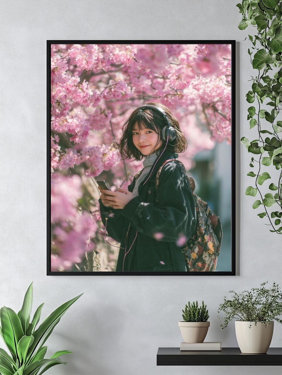 Cherry Blossom Girl Photography Poster. — room view 4