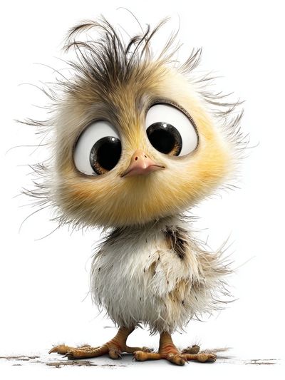Cute Chick Illustration Poster. poster print