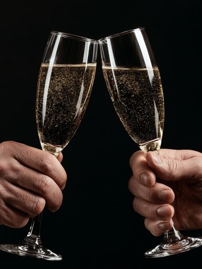 Champagne Toast Photography Poster. poster