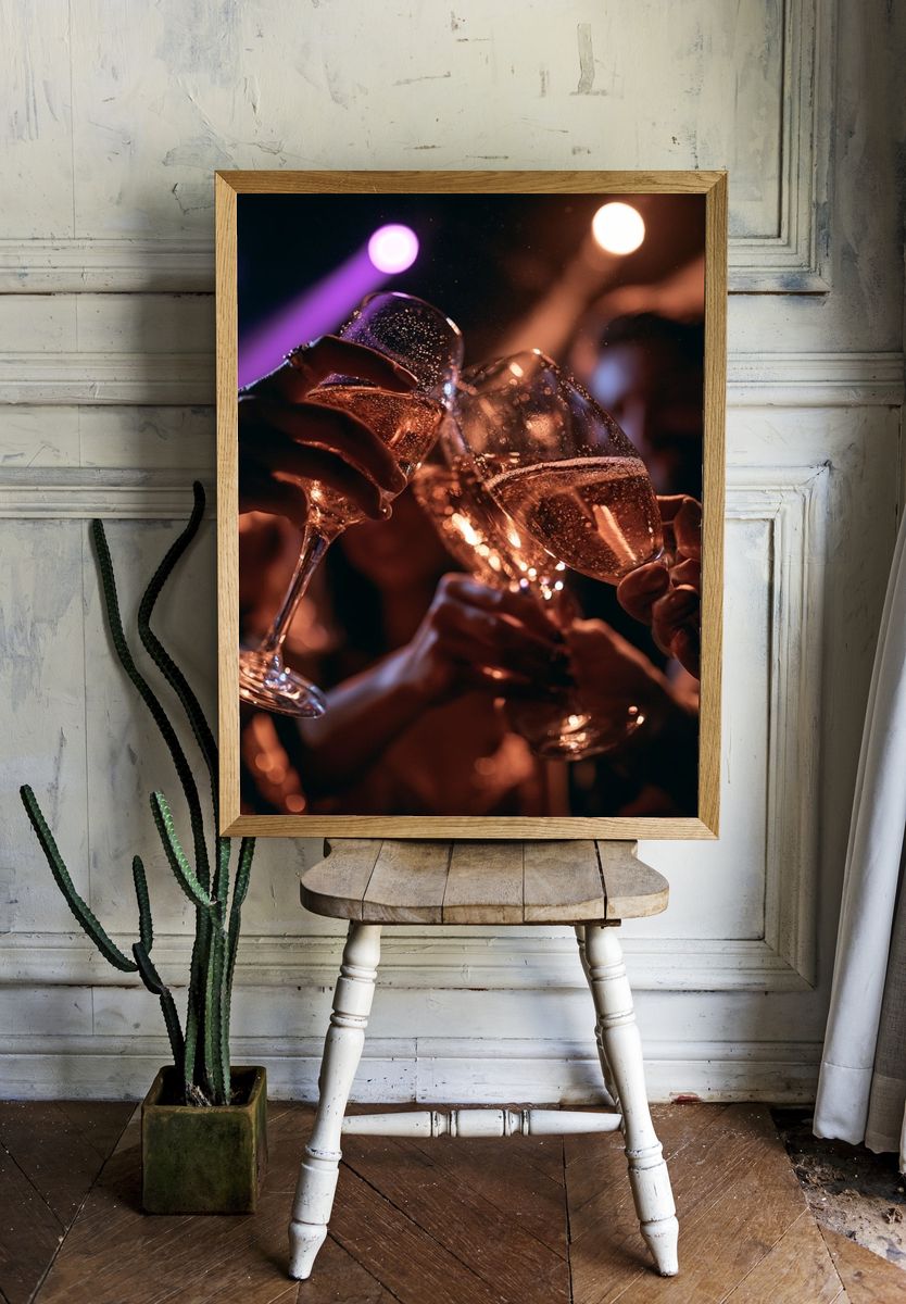 Champagne Toast Photography Poster. room preview