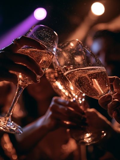 Champagne Toast Photography Poster. poster