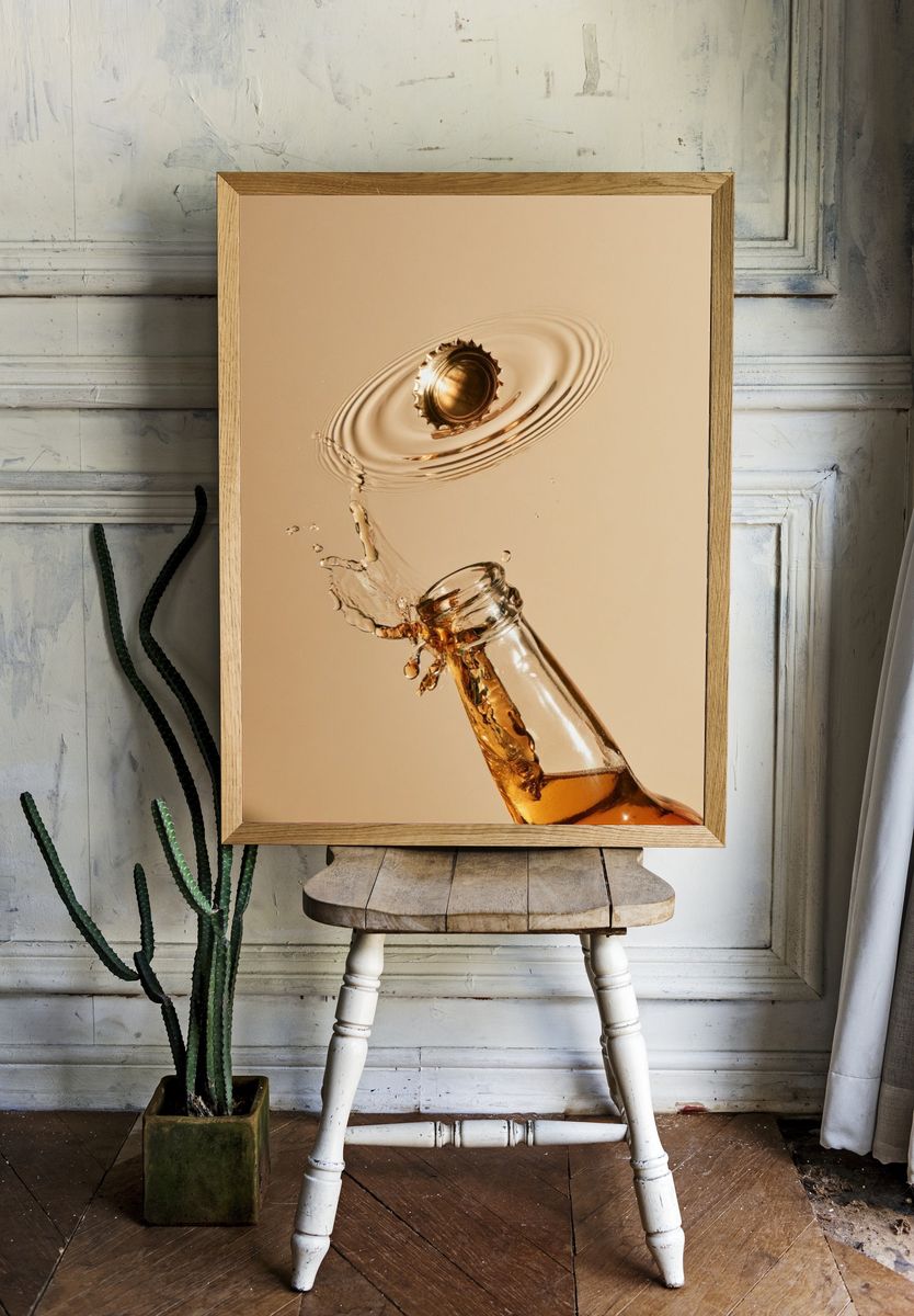 Champagne Splash Photography Poster. room preview