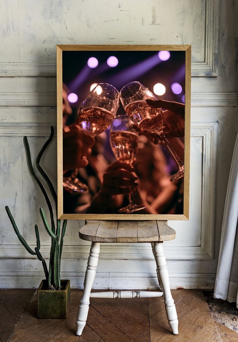 Champagne Toast Photography Poster. room preview
