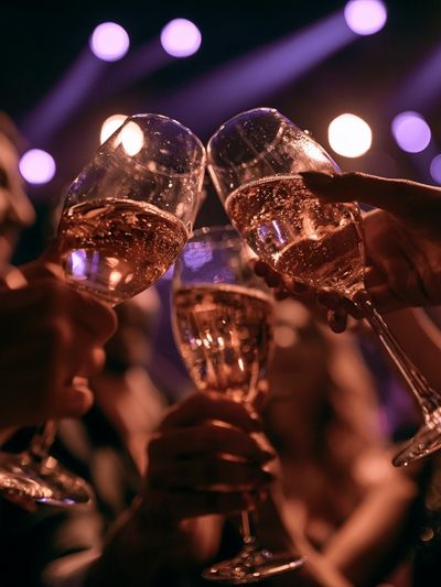 Champagne Toast Photography Poster. poster