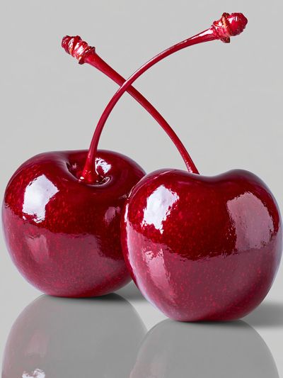 Glossy Cherries Photography Poster. poster
