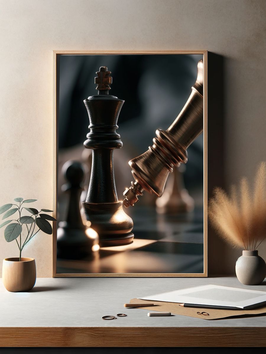 Chess Kings Close-Up Poster. — room view 2