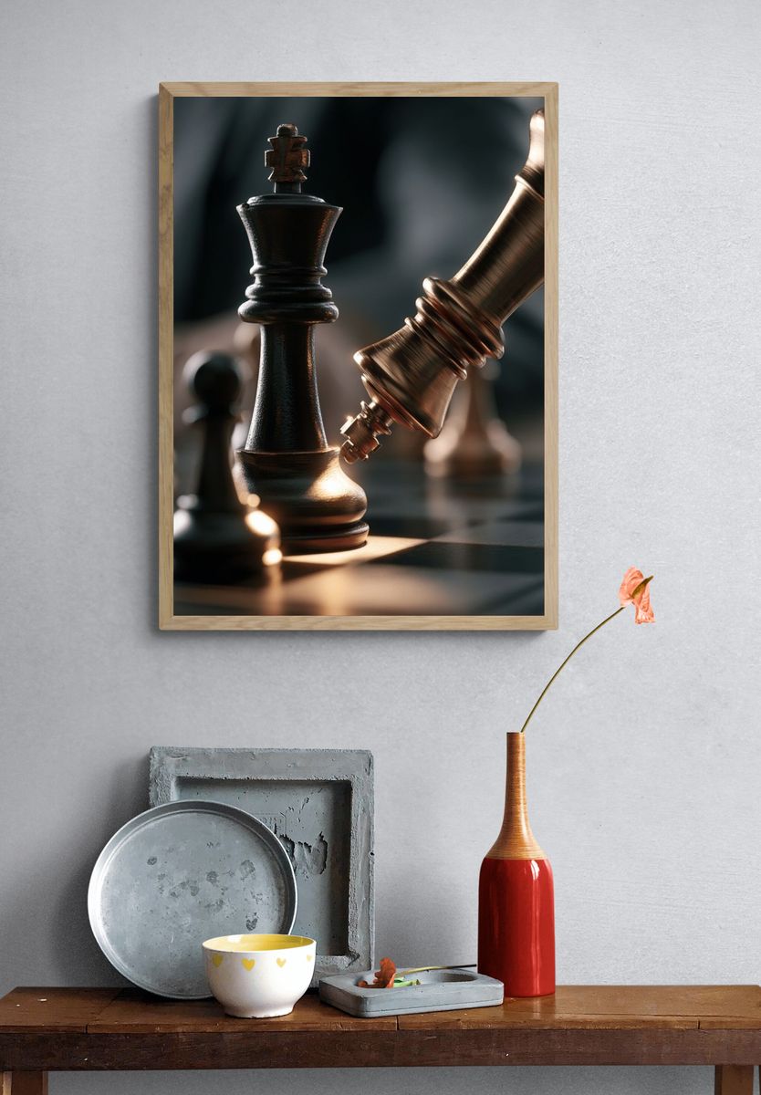 Chess Kings Close-Up Poster. — room view 3