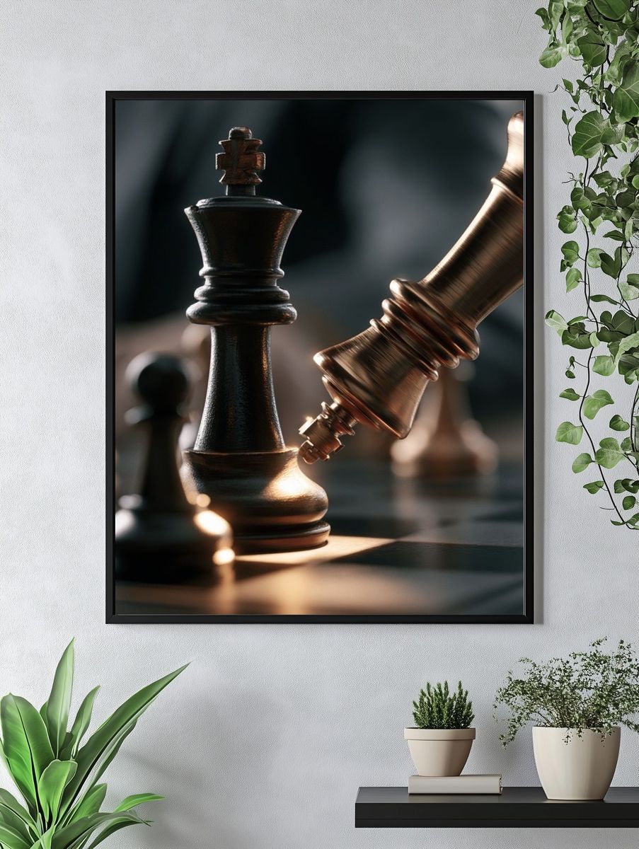 Chess Kings Close-Up Poster. — room view 4
