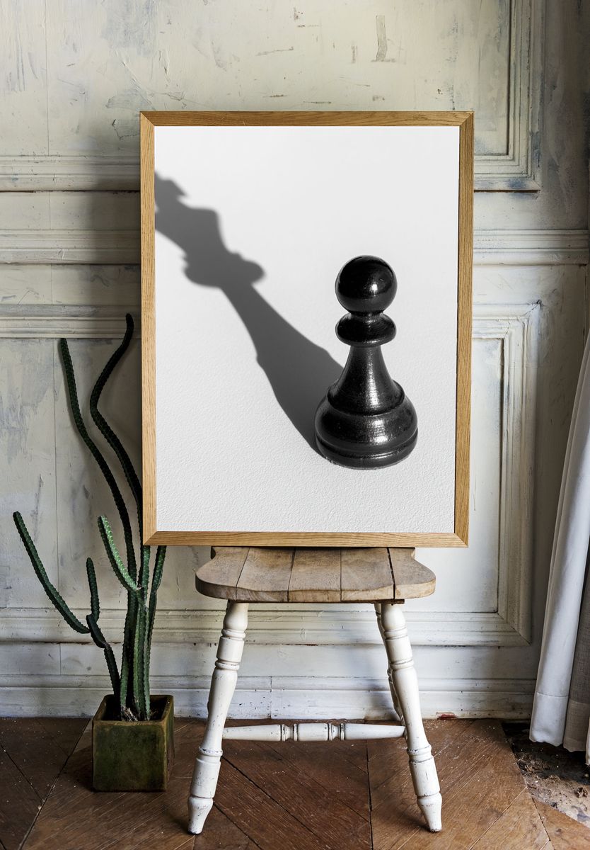 Chess Pawn Shadow Poster. room preview