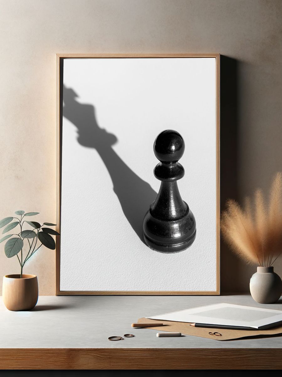 Chess Pawn Shadow Poster. — room view 2