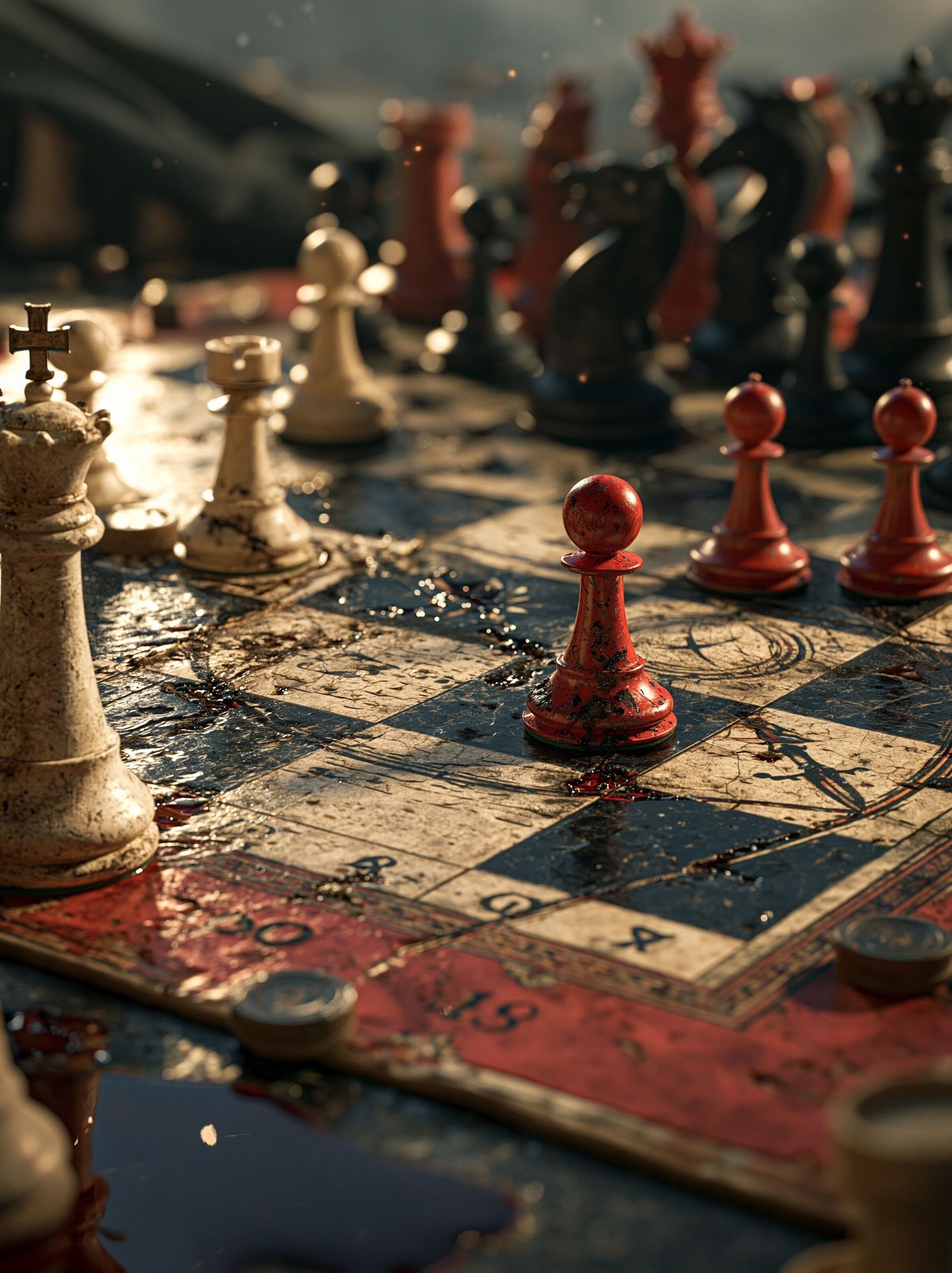 Chessboard Still Life Photography Poster. poster detail