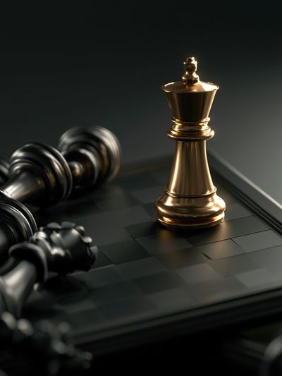 Golden Chess King Photography Poster.