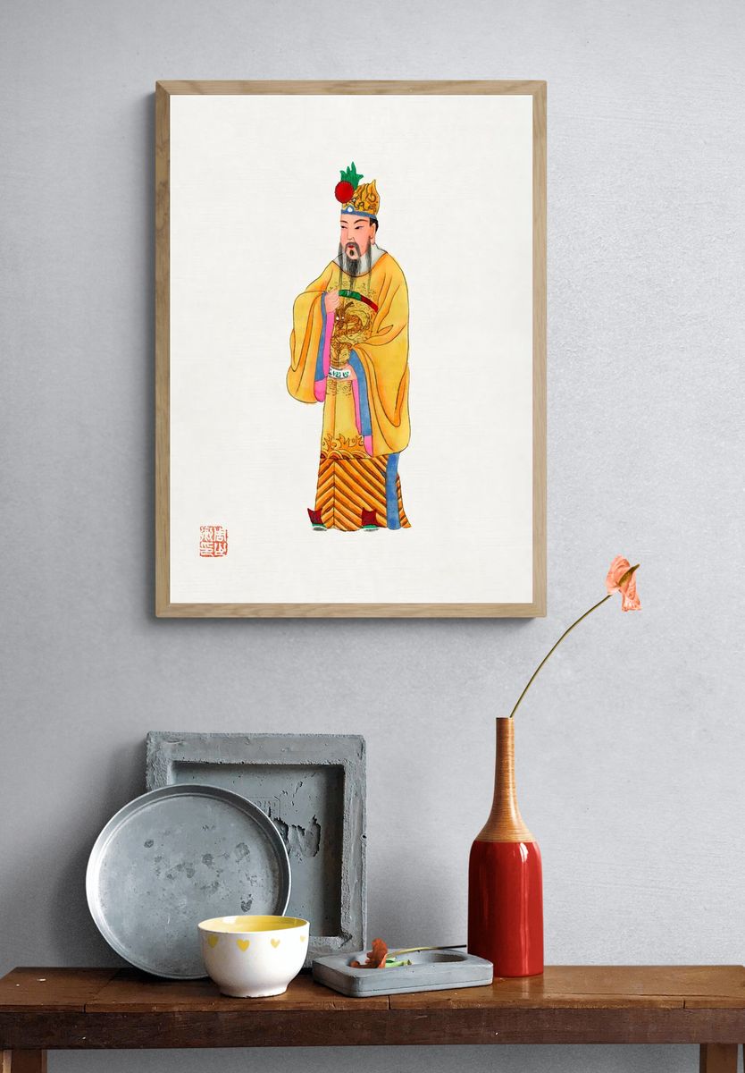 Chinese Emperor — Illustration Print. — room view 3