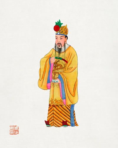 Chinese Emperor — Illustration Print. poster