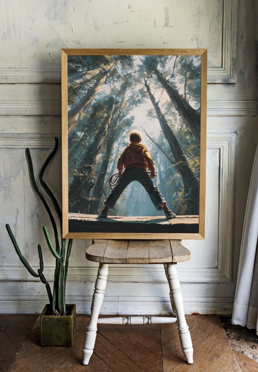 Child in a Forest — Fine Art Print. — room view 1