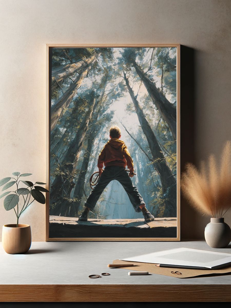 Child in a Forest — Fine Art Print. — room view 2