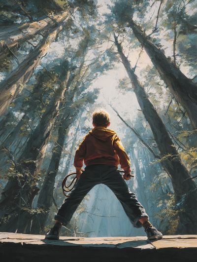 Child in a Forest — Fine Art Print. poster