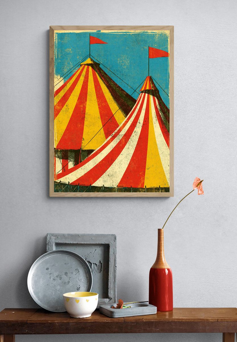 Circus Tents Vintage Poster. — room view 3