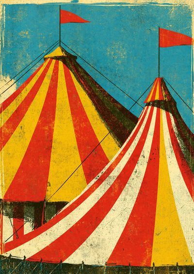 Circus Tents Vintage Poster.