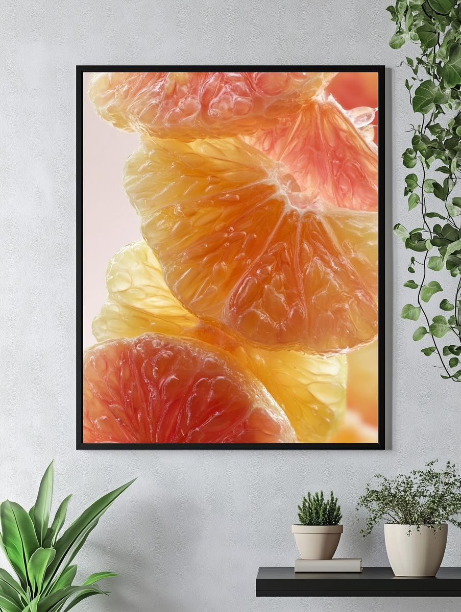 Citrus Slices Abstract Print. — room view 4