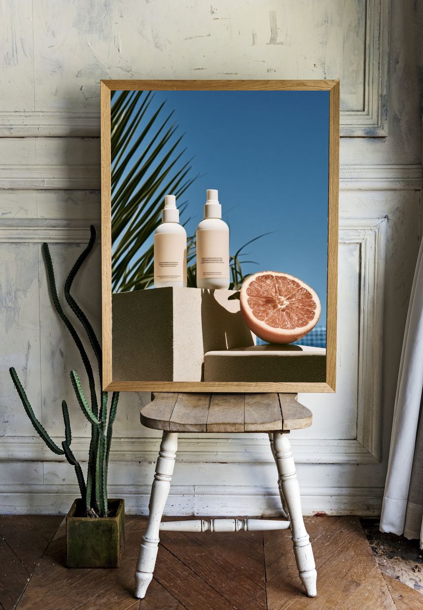 Citrus Skincare Still Life Poster. room preview
