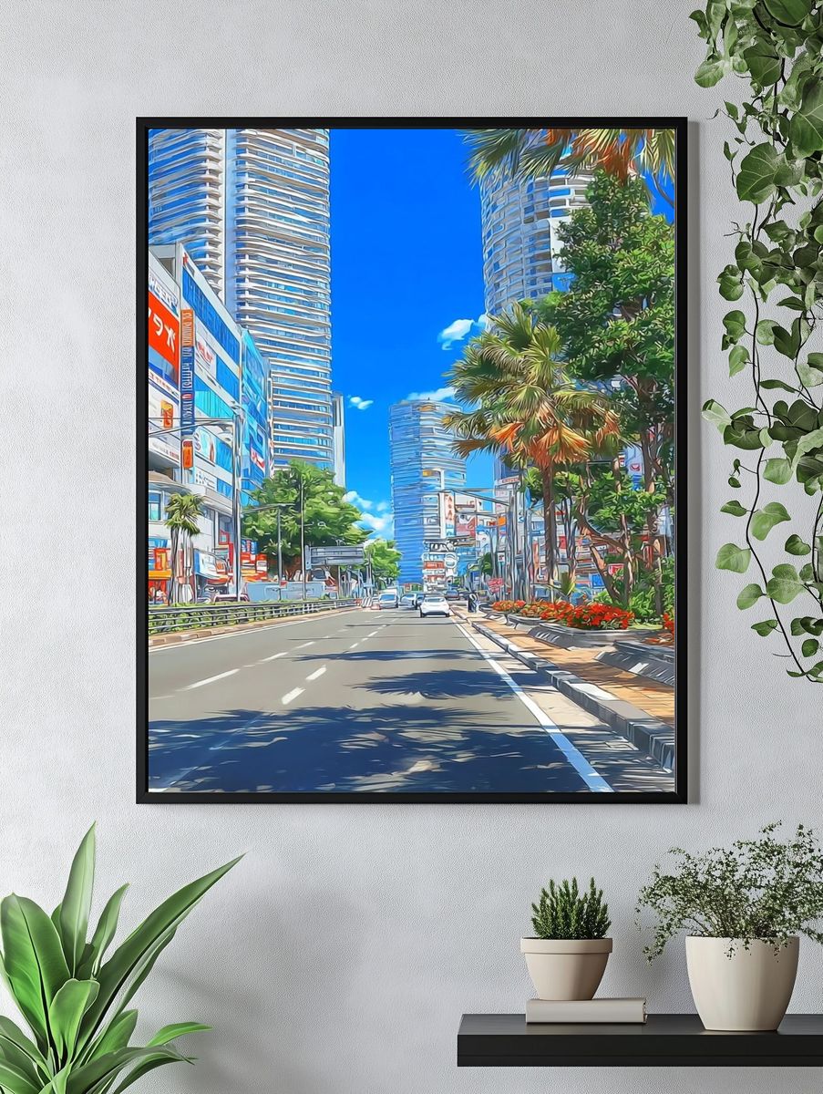 Urban Cityscape — Illustration Print. — room view 4