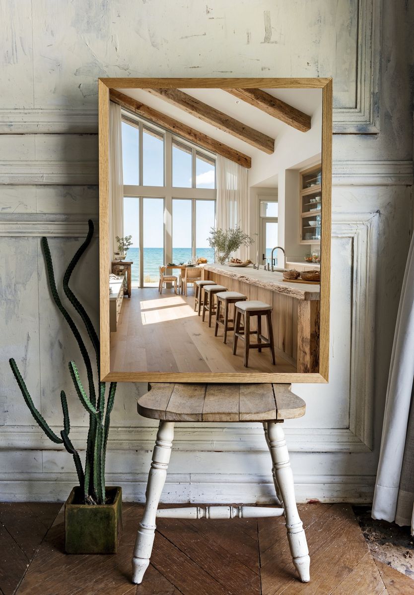 Coastal Kitchen Interior Photography Poster. — room view 1