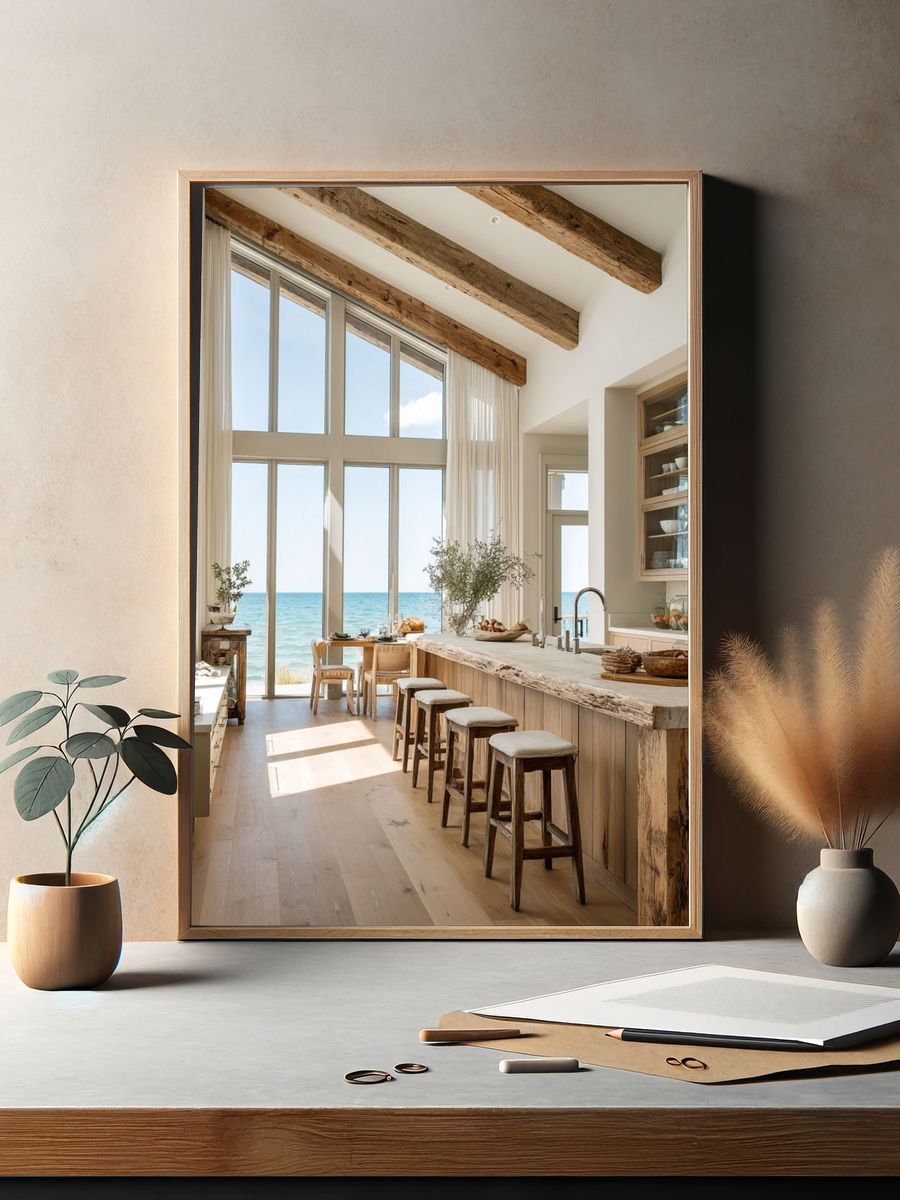 Coastal Kitchen Interior Photography Poster. — room view 2