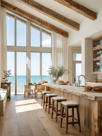 Coastal Kitchen Interior Photography Poster. poster print