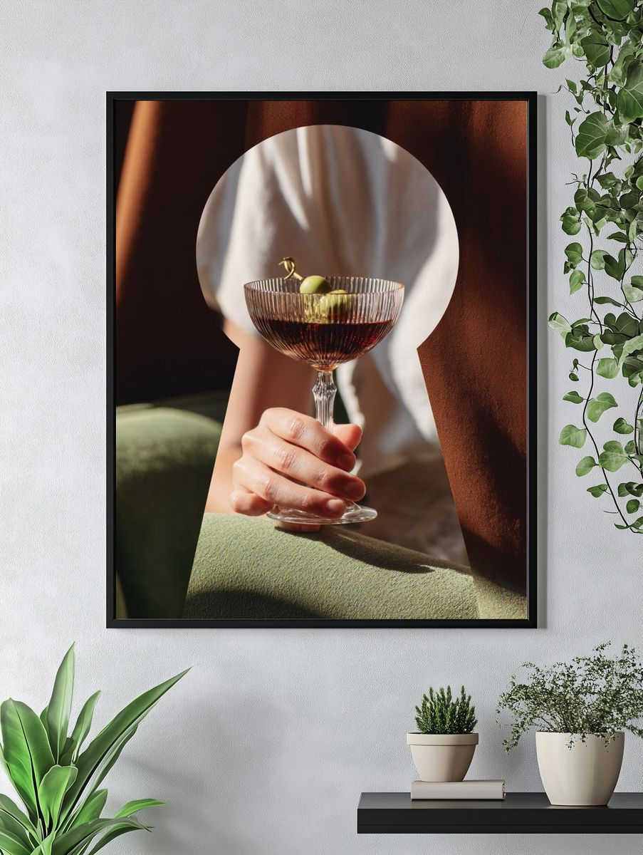 Cocktail Hand Portrait Photography Poster. — room view 4