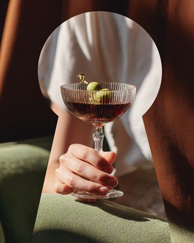 Cocktail Hand Portrait Photography Poster.