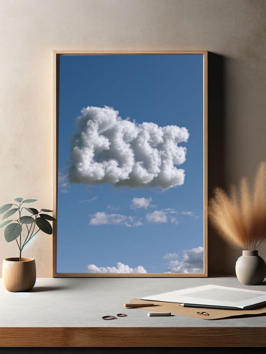 Cloudscape Sky Photography Poster. — room view 2