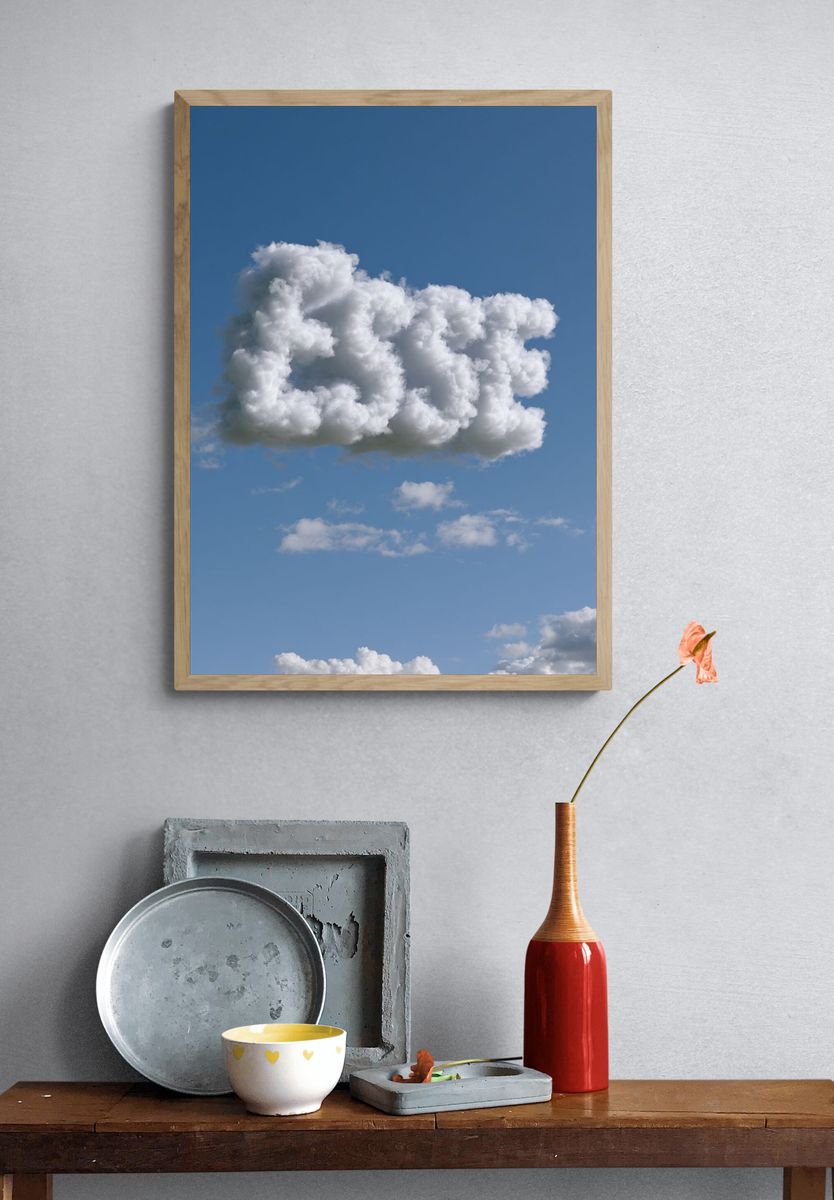 Cloudscape Sky Photography Poster. — room view 3