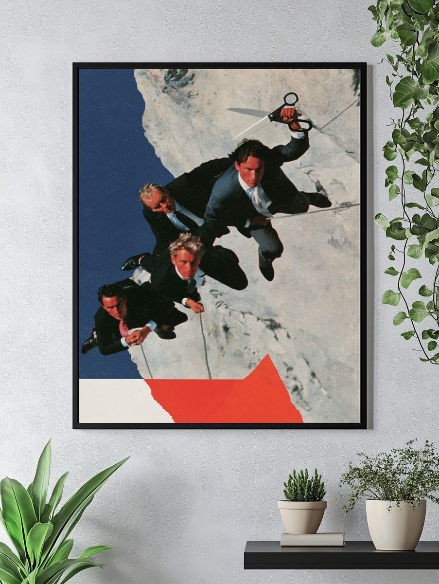 Cliffside Climbers Vintage Poster. — room view 4