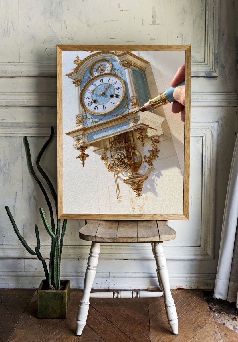 Ornate Clockwork Illustration Poster. room preview