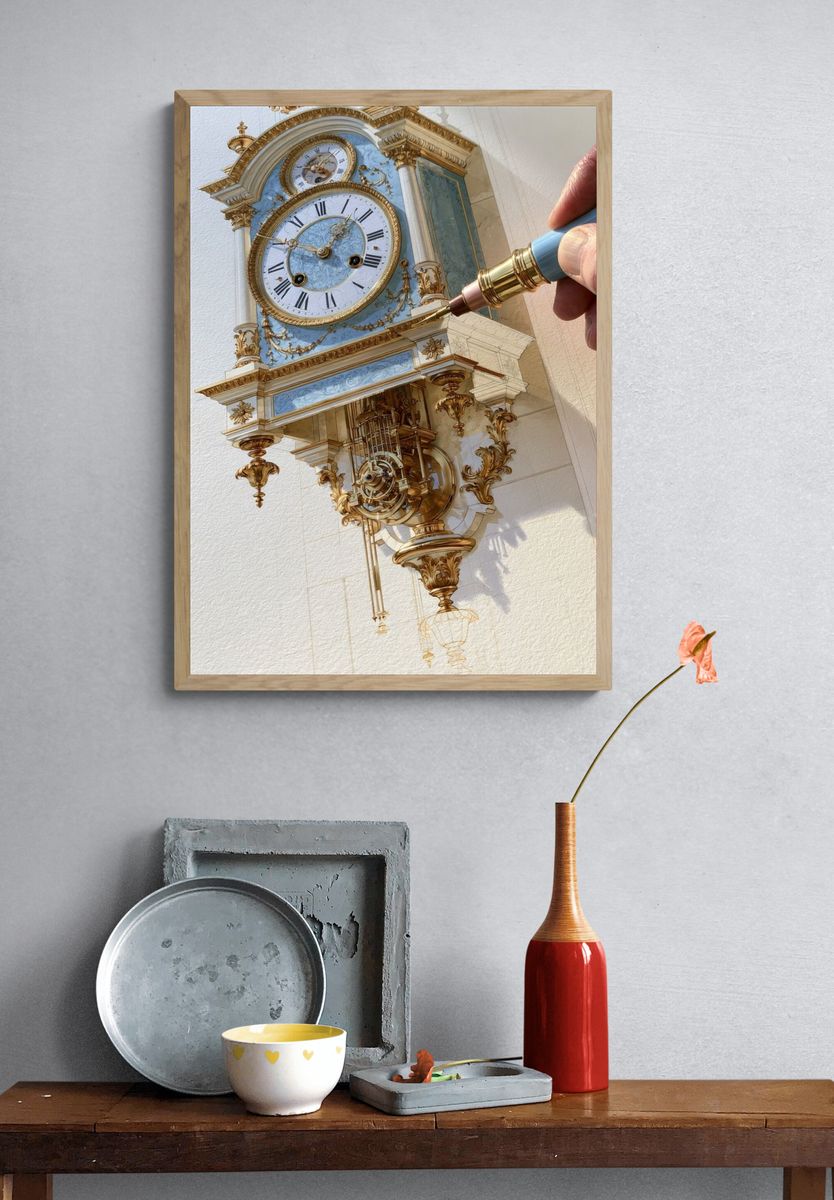 Ornate Clockwork Illustration Poster. — room view 3