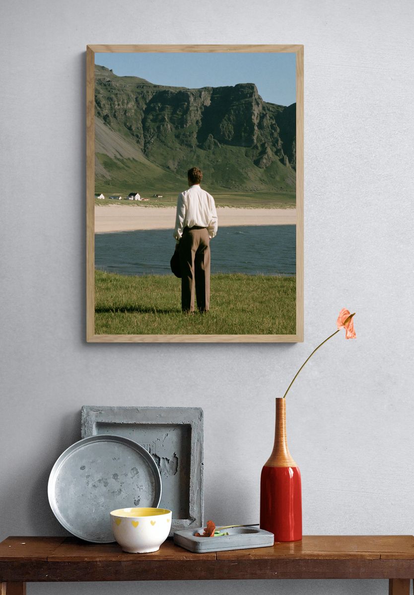 Coastal Cliff View Photography Poster. — room view 3