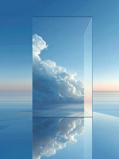 Cloud Reflection — Minimalist Print