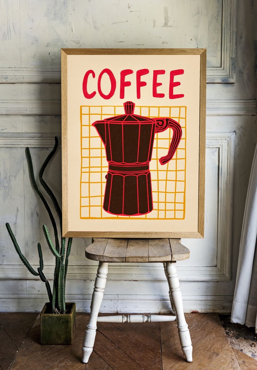 Coffee Maker — Illustration Print room preview